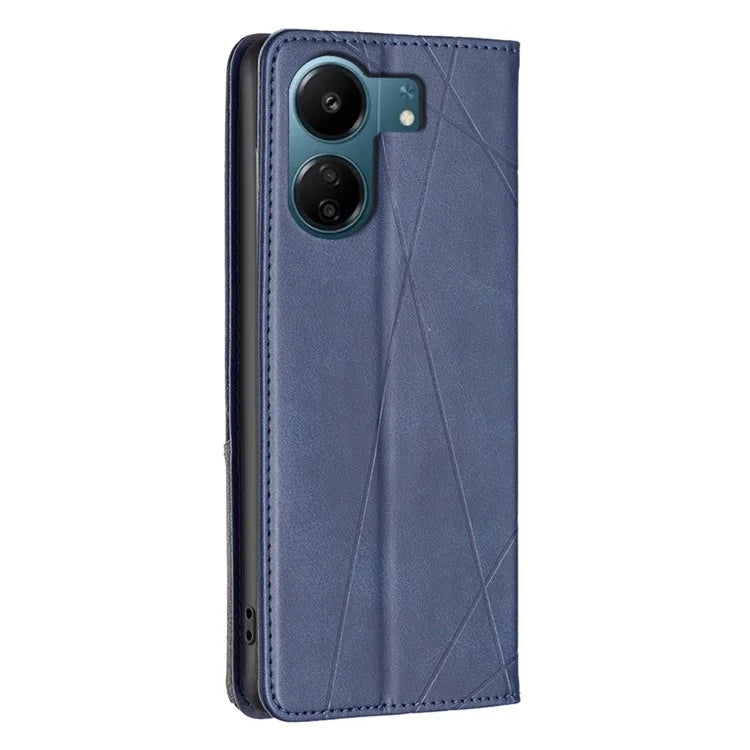 For Xiaomi Redmi 13C 4G / Poco C65 4G Case PU Leather Phone Cover Anti-Scratch Shell with Card Slots