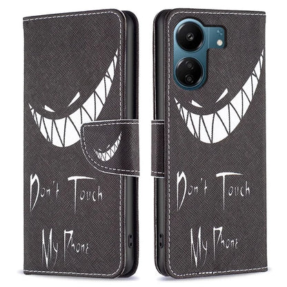 For Xiaomi Redmi 13C 4G / Poco C65 4G Case PU Leather Pattern Printed Smart Phone Wallet Cover