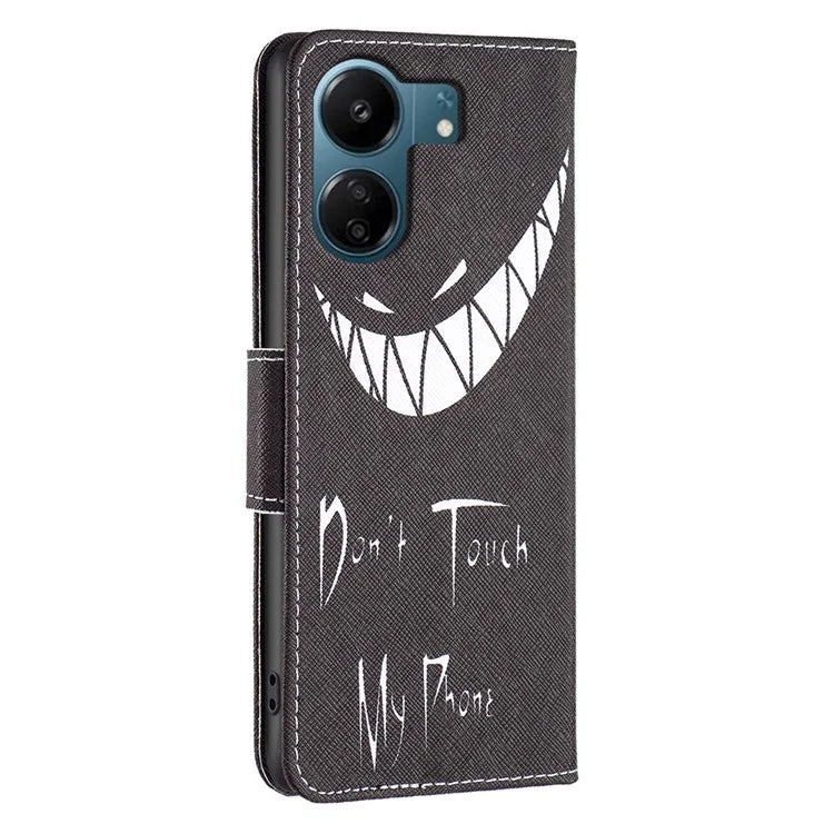 For Xiaomi Redmi 13C 4G / Poco C65 4G Case PU Leather Pattern Printed Smart Phone Wallet Cover