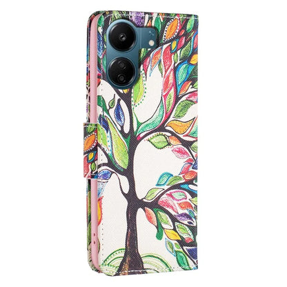 For Xiaomi Redmi 13C 4G / Poco C65 4G Case PU Leather Pattern Printed Smart Phone Wallet Cover