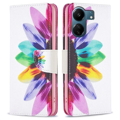 For Xiaomi Redmi 13C 4G / Poco C65 4G Case PU Leather Pattern Printed Smart Phone Wallet Cover