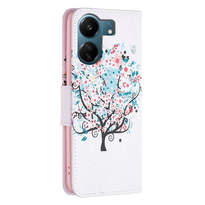 For Xiaomi Redmi 13C 4G / Poco C65 4G Case PU Leather Pattern Printed Smart Phone Wallet Cover