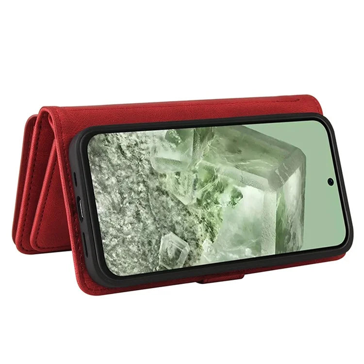 KT Multi-Functional Series-2 For Google Pixel 8a Cover Skin-Touch Phone Case Leather Multifunction Wallet