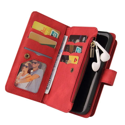 KT Multi-Functional Series-2 For Google Pixel 8a Cover Skin-Touch Phone Case Leather Multifunction Wallet