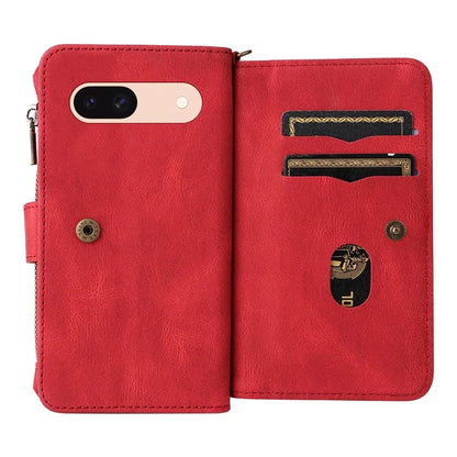 KT Multi-Functional Series-2 For Google Pixel 8a Cover Skin-Touch Phone Case Leather Multifunction Wallet