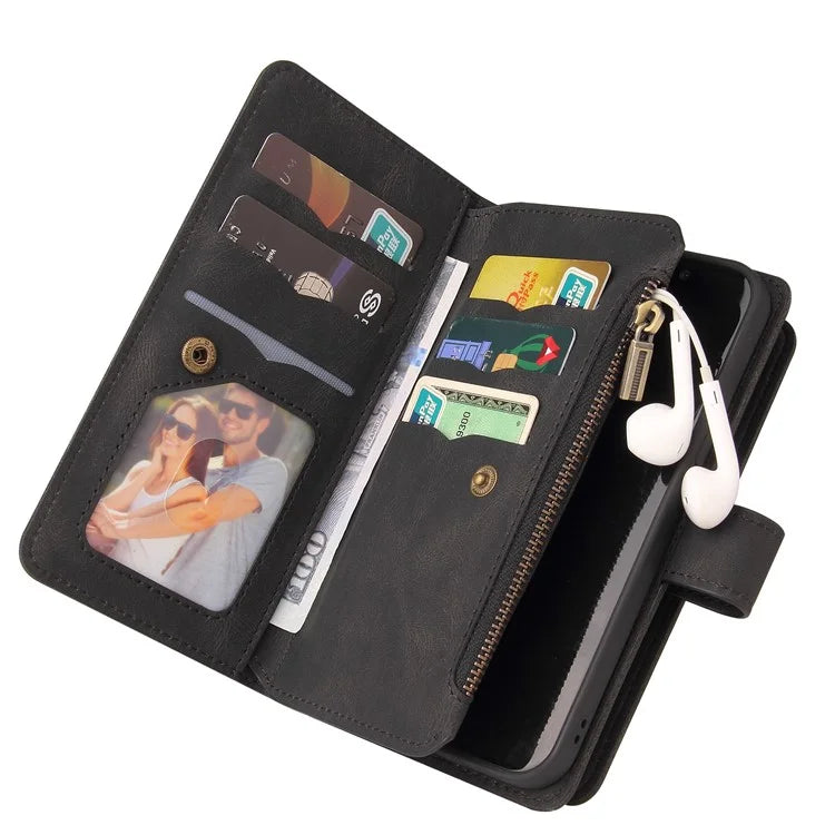 KT Multi-Functional Series-2 For Google Pixel 8a Cover Skin-Touch Phone Case Leather Multifunction Wallet