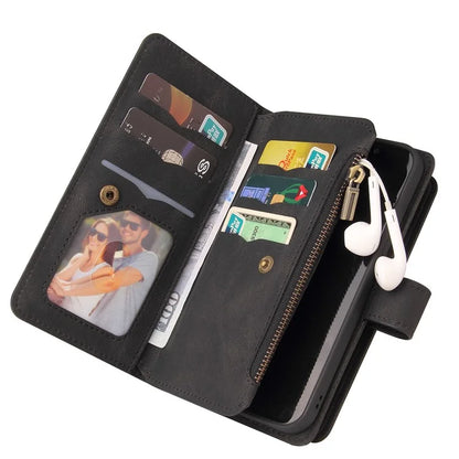 KT Multi-Functional Series-2 For Google Pixel 8a Cover Skin-Touch Phone Case Leather Multifunction Wallet
