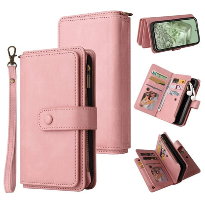 KT Multi-Functional Series-2 For Google Pixel 8a Cover Skin-Touch Phone Case Leather Multifunction Wallet