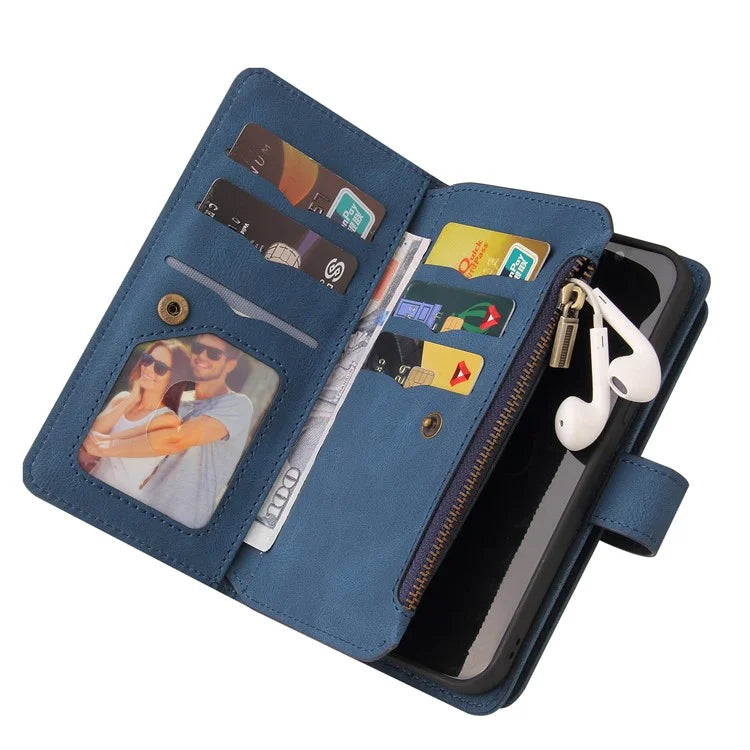 KT Multi-Functional Series-2 For Google Pixel 8a Cover Skin-Touch Phone Case Leather Multifunction Wallet