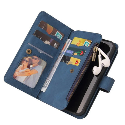 KT Multi-Functional Series-2 For Google Pixel 8a Cover Skin-Touch Phone Case Leather Multifunction Wallet