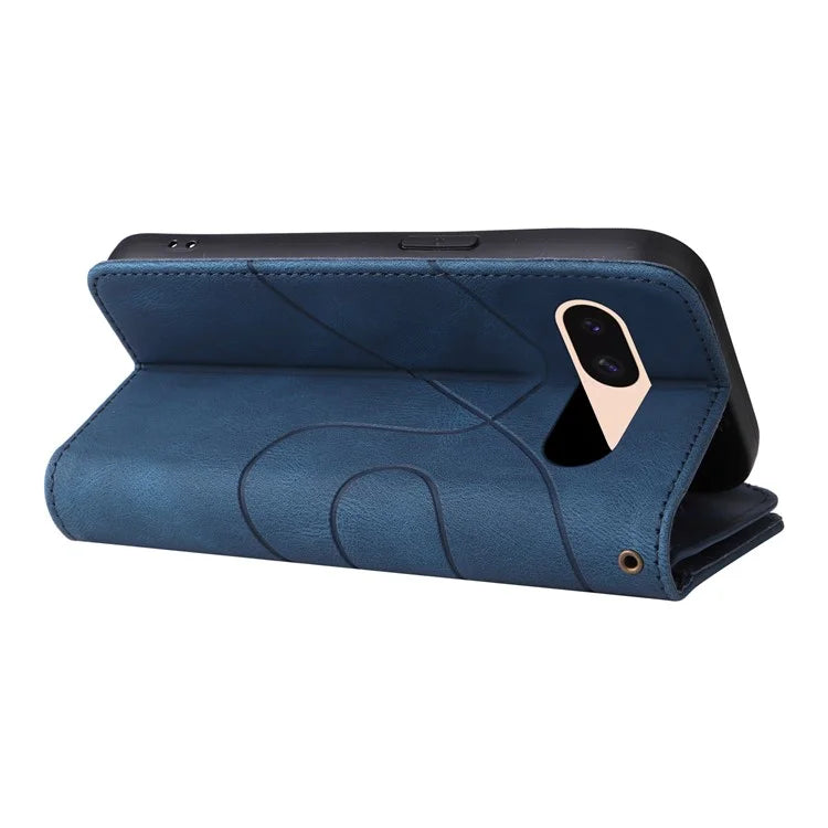 KT Multi-function Series-5 For Google Pixel 8a Zipper Splicing Wallet Stand Phone Case Leather Cover with 9 Card Slots