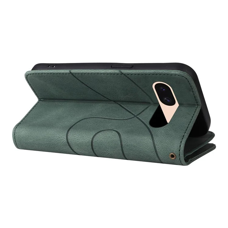 KT Multi-function Series-5 For Google Pixel 8a Zipper Splicing Wallet Stand Phone Case Leather Cover with 9 Card Slots