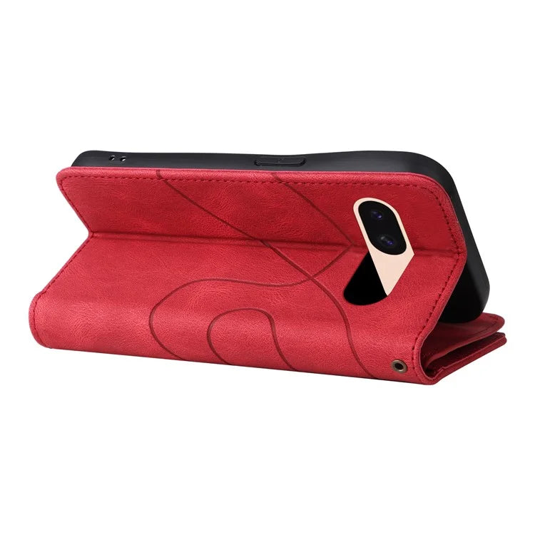 KT Multi-function Series-5 For Google Pixel 8a Zipper Splicing Wallet Stand Phone Case Leather Cover with 9 Card Slots