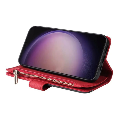 KT Multi-function Series-5 For Samsung Galaxy S24 Ultra Case PU Leather Splicing Wallet Stand Phone Cover