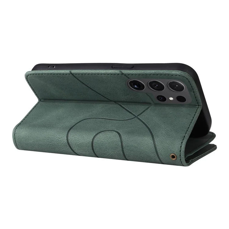 KT Multi-function Series-5 For Samsung Galaxy S24 Ultra Case PU Leather Splicing Wallet Stand Phone Cover