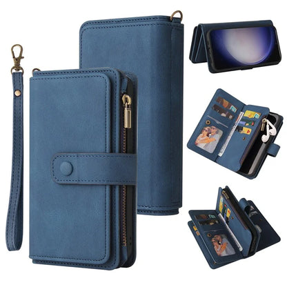 KT Multi-Functional Series-2 For Samsung Galaxy S24+ Cover Zipper Wallet Multiple Card Slots Phone Case