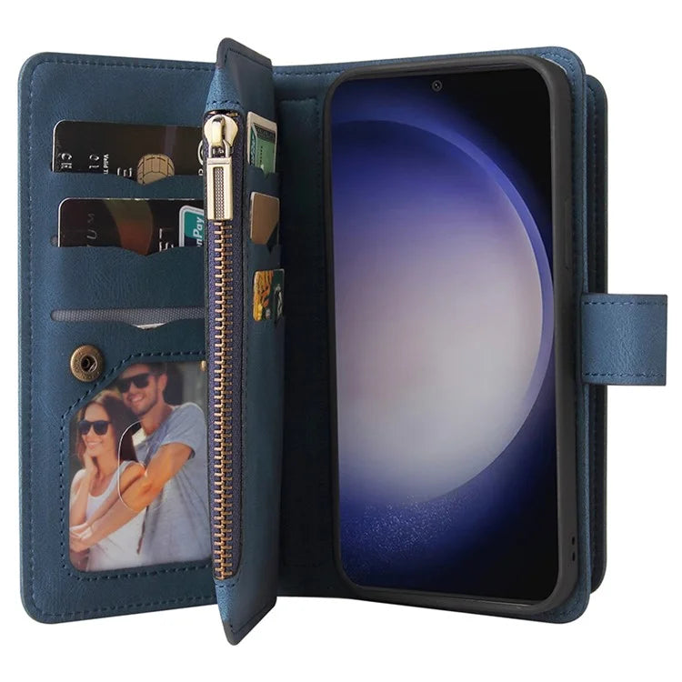 KT Multi-Functional Series-2 For Samsung Galaxy S24+ Cover Zipper Wallet Multiple Card Slots Phone Case
