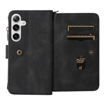 KT Multi-Functional Series-2 For Samsung Galaxy S24+ Cover Zipper Wallet Multiple Card Slots Phone Case