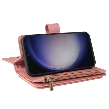 KT Multi-Functional Series-2 For Samsung Galaxy S24+ Cover Zipper Wallet Multiple Card Slots Phone Case
