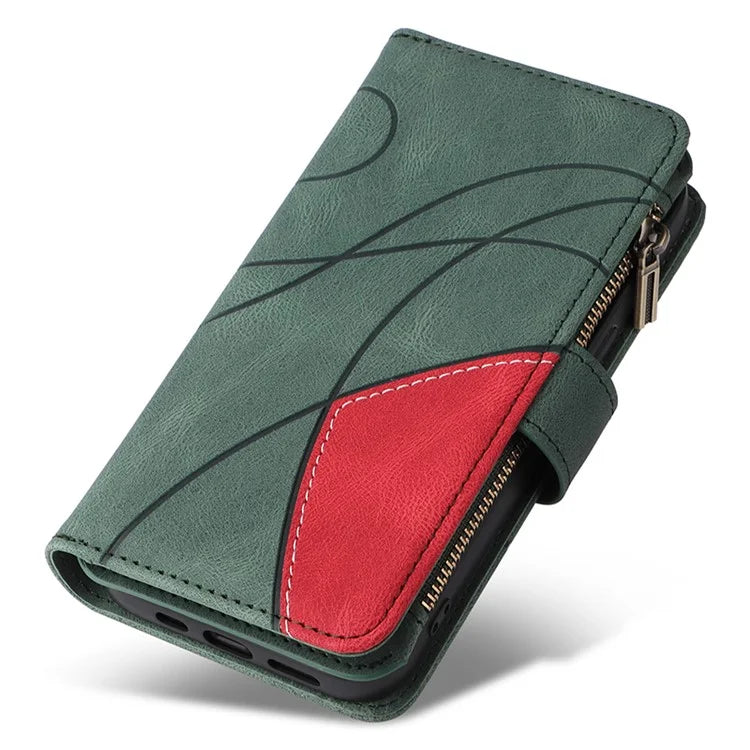 KT Multi-function Series-5 Phone Shell For Samsung Galaxy S24 Leather Wallet Stand Case 9 Card Slots Cover