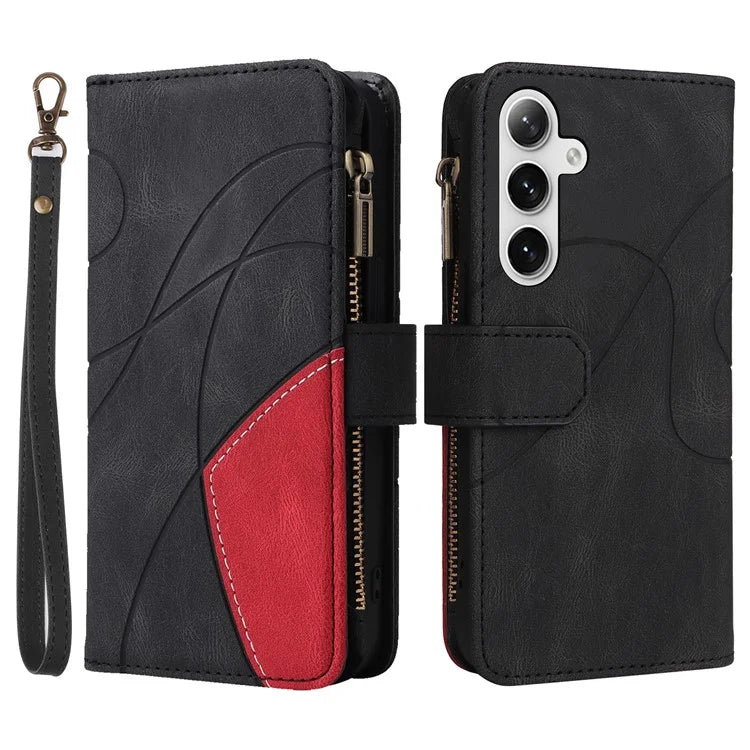 KT Multi-function Series-5 For Samsung Galaxy S24+ Case Anti-Scratch Leather Phone Stand Cover Wallet