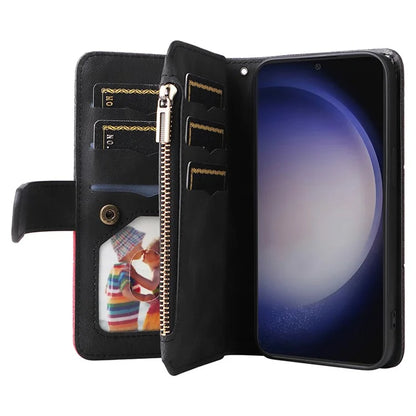 KT Multi-function Series-5 For Samsung Galaxy S24+ Case Anti-Scratch Leather Phone Stand Cover Wallet