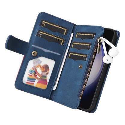 KT Multi-function Series-5 For Samsung Galaxy S24+ Case Anti-Scratch Leather Phone Stand Cover Wallet
