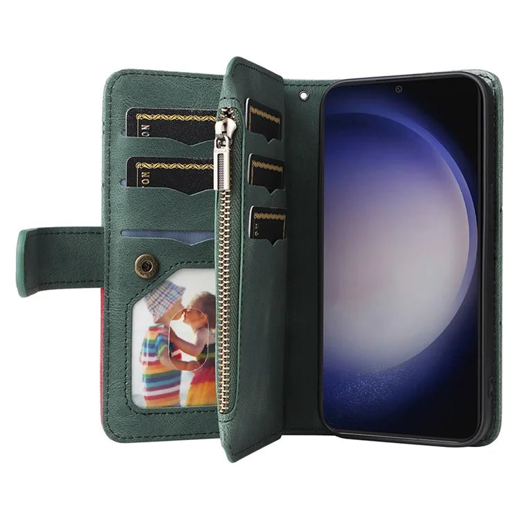 KT Multi-function Series-5 For Samsung Galaxy S24+ Case Anti-Scratch Leather Phone Stand Cover Wallet