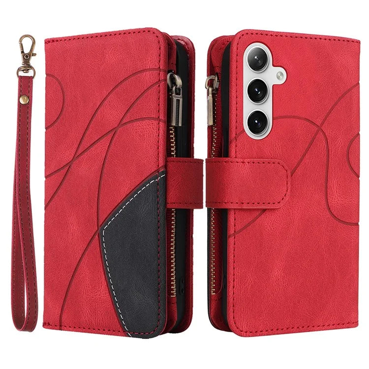 KT Multi-function Series-5 For Samsung Galaxy S24+ Case Anti-Scratch Leather Phone Stand Cover Wallet