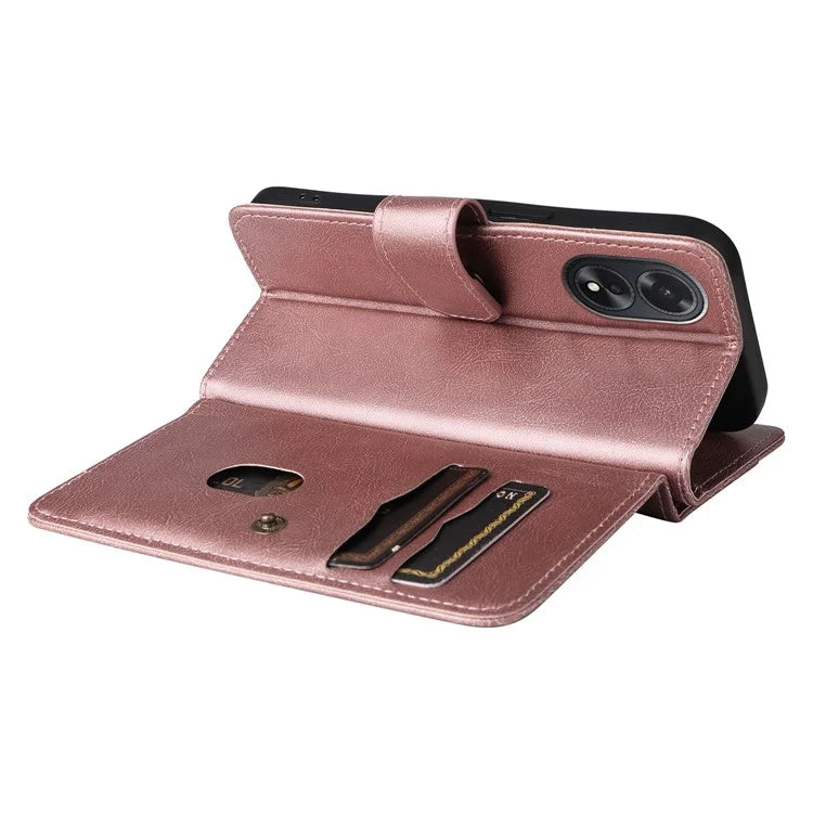 KT Multi-functional Series-1 For Oppo A38 4G Case 10 Card Slots Leather Phone Protective Cover