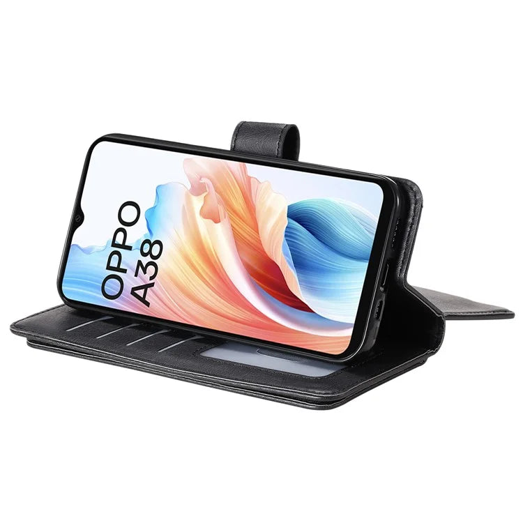 KT Multi-functional Series-1 For Oppo A38 4G Case 10 Card Slots Leather Phone Protective Cover