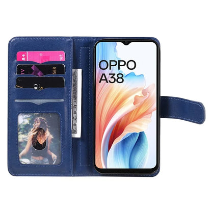 KT Multi-functional Series-1 For Oppo A38 4G Case 10 Card Slots Leather Phone Protective Cover