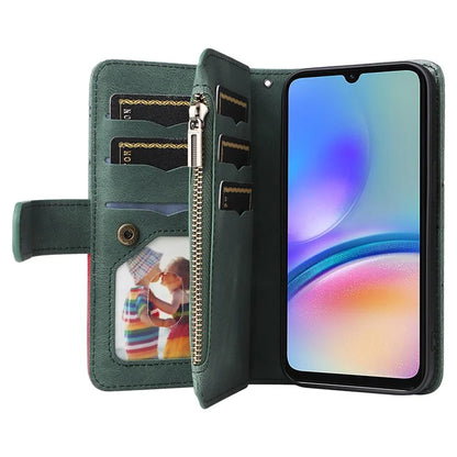 KT Multi-function Series-5 For Samsung Galaxy A05s 4G Case Magnetic Leather Phone Cover Splicing Wallet with Stand