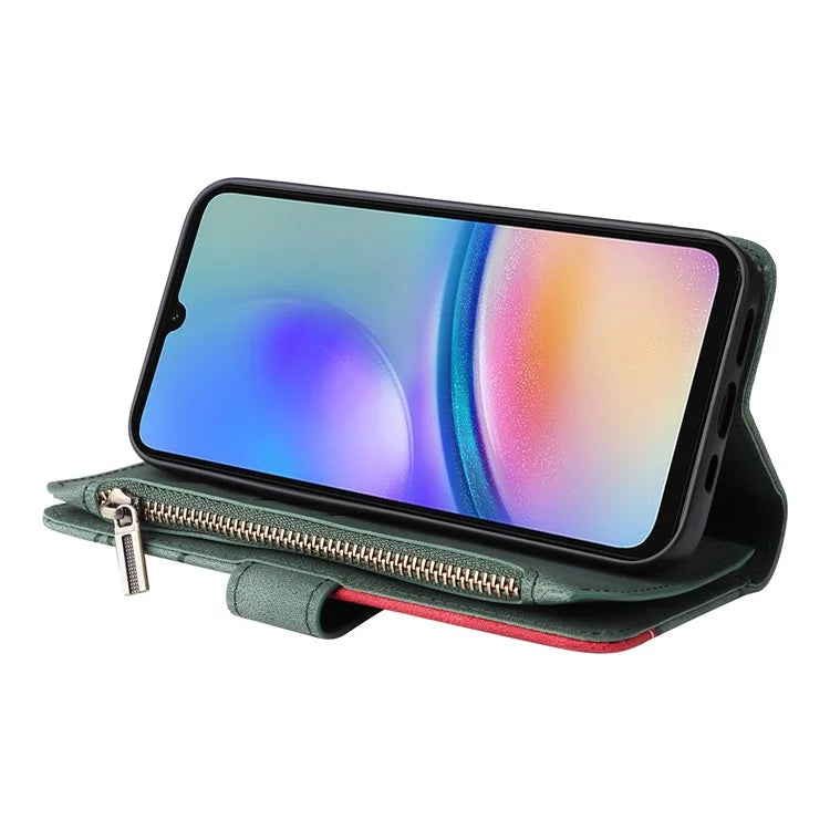 KT Multi-function Series-5 For Samsung Galaxy A05s 4G Case Magnetic Leather Phone Cover Splicing Wallet with Stand