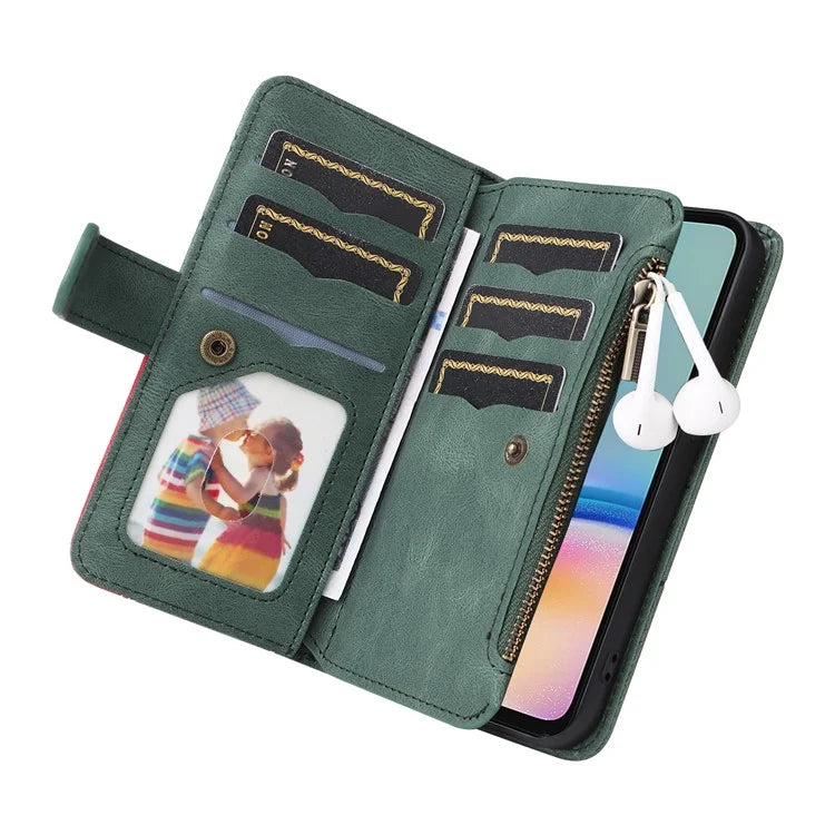 KT Multi-function Series-5 For Samsung Galaxy A05s 4G Case Magnetic Leather Phone Cover Splicing Wallet with Stand