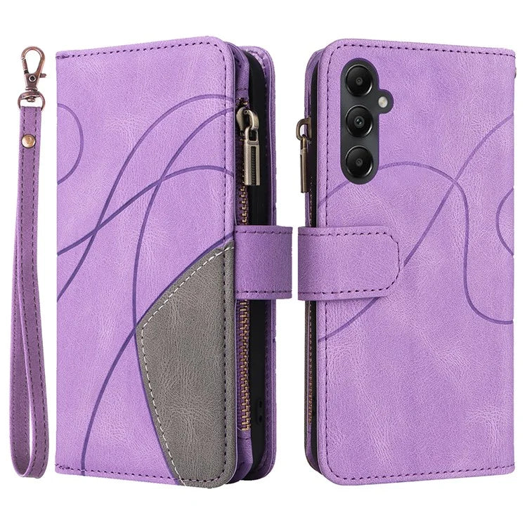 KT Multi-function Series-5 For Samsung Galaxy A05s 4G Case Magnetic Leather Phone Cover Splicing Wallet with Stand