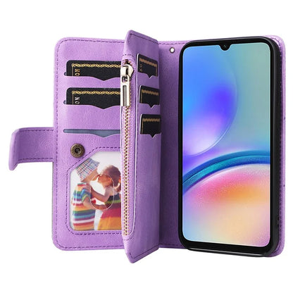 KT Multi-function Series-5 For Samsung Galaxy A05s 4G Case Magnetic Leather Phone Cover Splicing Wallet with Stand