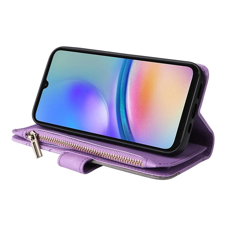 KT Multi-function Series-5 For Samsung Galaxy A05s 4G Case Magnetic Leather Phone Cover Splicing Wallet with Stand