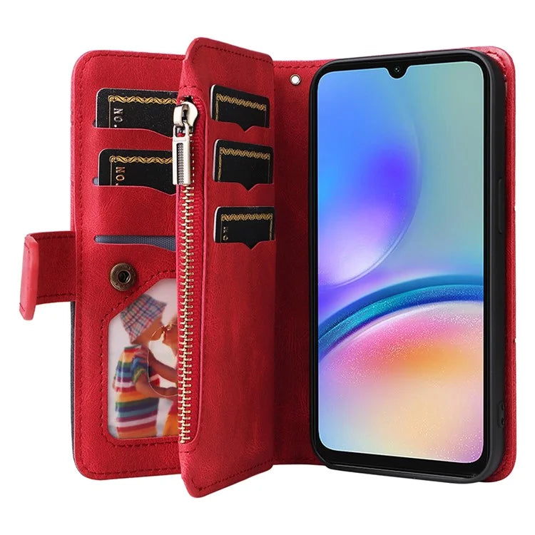 KT Multi-function Series-5 For Samsung Galaxy A05s 4G Case Magnetic Leather Phone Cover Splicing Wallet with Stand