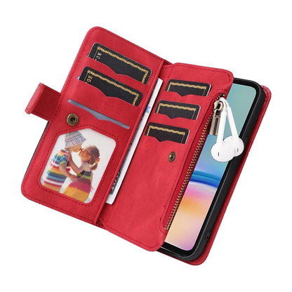 KT Multi-function Series-5 For Samsung Galaxy A05s 4G Case Magnetic Leather Phone Cover Splicing Wallet with Stand