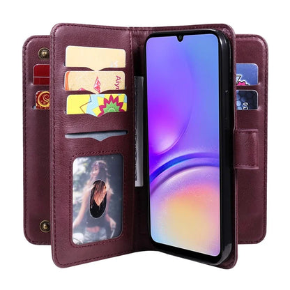 KT Multi-functional Series-1 For Samsung Galaxy A05 4G Case 10 Card Slots Leather Phone Wallet Cover