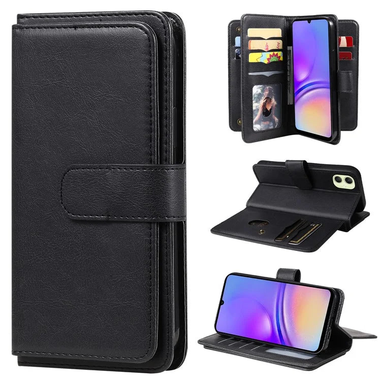 KT Multi-functional Series-1 For Samsung Galaxy A05 4G Case 10 Card Slots Leather Phone Wallet Cover