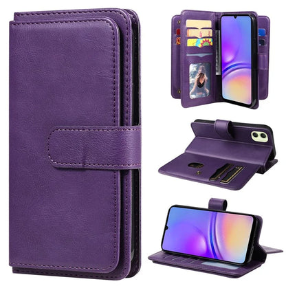 KT Multi-functional Series-1 For Samsung Galaxy A05 4G Case 10 Card Slots Leather Phone Wallet Cover