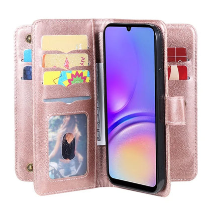KT Multi-functional Series-1 For Samsung Galaxy A05 4G Case 10 Card Slots Leather Phone Wallet Cover