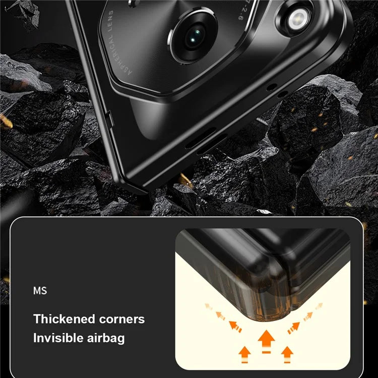 For Oppo Find N3 5G Case Pen Slot Tempered Glass Screen Film Hinge Design Phone Cover with Stylus