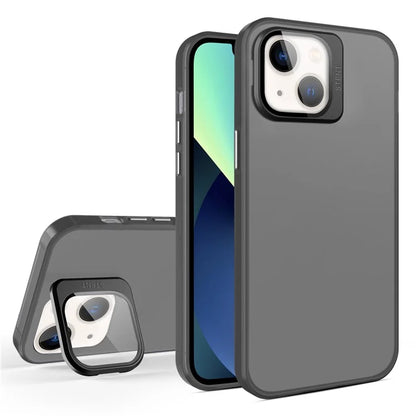 For iPhone 13 Case Lens Film Kickstand Matte Phone Cover