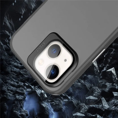 For iPhone 13 Case Lens Film Kickstand Matte Phone Cover