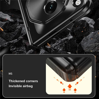 For OnePlus Open Case Tempered Glass Film Hinge Protection PC Cover with Stylus / Stylus Slot