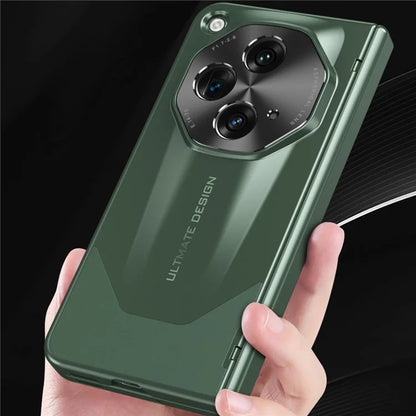 For OnePlus Open Case Tempered Glass Film Hinge Protection PC Cover with Stylus / Stylus Slot