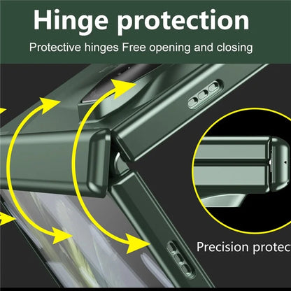 For OnePlus Open Case Tempered Glass Film Hinge Protection PC Cover with Stylus / Stylus Slot